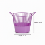 Plastic Laundry Basket with Handles - 36×40 cm - Purple / Yellow / Green - Al Kabayel Discount CentrePlastic Laundry Basket with Handles - 36×40 cm - Purple / Yellow / GreenOrganizers & AccessoriesAKDCAl Kabayel Discount Centre