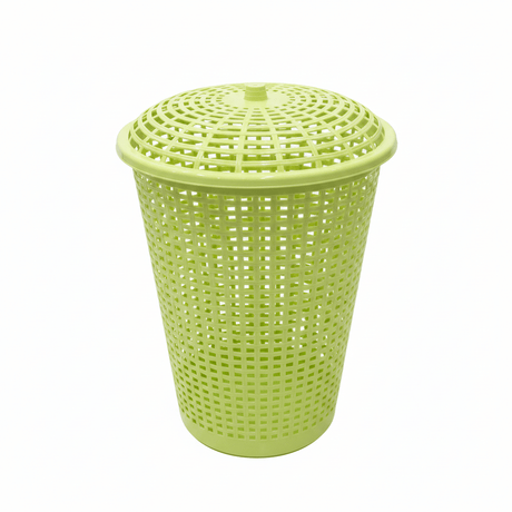 Plastic Laundry Basket with Lid - 60×45 cm - Light Blue / Pink / Light Green - Al Kabayel Discount CentrePlastic Laundry Basket with Lid - 60×45 cm - Light Blue / Pink / Light GreenOrganizers & AccessoriesAKDCAl Kabayel Discount Centre