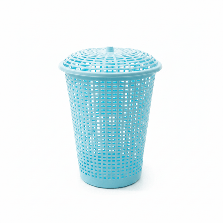 Plastic Laundry Basket with Lid - 60×45 cm - Light Blue / Pink / Light Green - Al Kabayel Discount CentrePlastic Laundry Basket with Lid - 60×45 cm - Light Blue / Pink / Light GreenOrganizers & AccessoriesAKDCAl Kabayel Discount Centre