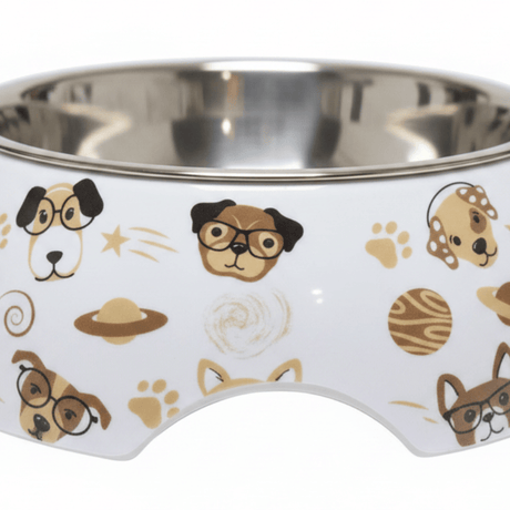 Plastic & Metal White Cartoon Dog Print Pet Feeding Bowl – 11cm - Al Kabayel Discount CentrePlastic & Metal White Cartoon Dog Print Pet Feeding Bowl – 11cmPet SuppliesAKDCAl Kabayel Discount Centre