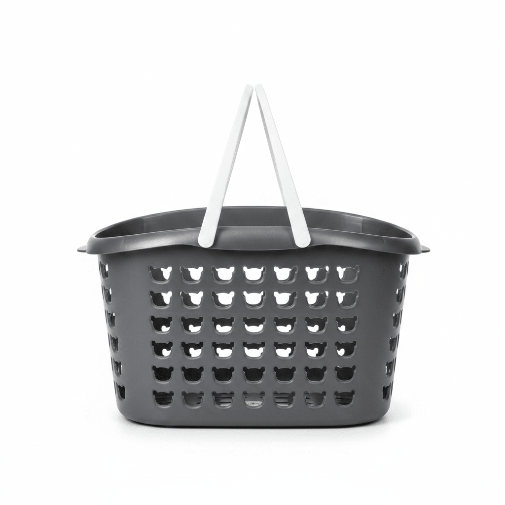 Plastic Multipurpose Basket with Handle - 25×18cm - White - Grey - Al Kabayel Discount CentrePlastic Multipurpose Basket with Handle - 25×18cm - White - GreyOrganizers & AccessoriesAKDCAl Kabayel Discount Centre