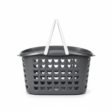 Plastic Multipurpose Basket with Handle - 25×18cm - White - Grey - Al Kabayel Discount CentrePlastic Multipurpose Basket with Handle - 25×18cm - White - GreyOrganizers & AccessoriesAKDCAl Kabayel Discount Centre