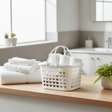 Plastic Multipurpose Basket with Handle - 25×18cm - White - Grey - Al Kabayel Discount CentrePlastic Multipurpose Basket with Handle - 25×18cm - White - GreyOrganizers & AccessoriesAKDCAl Kabayel Discount Centre