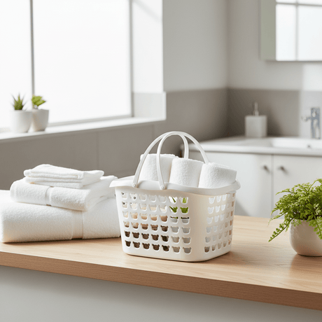 Plastic Multipurpose Basket with Handle - 25×18cm - White - Grey - Al Kabayel Discount CentrePlastic Multipurpose Basket with Handle - 25×18cm - White - GreyOrganizers & AccessoriesAKDCAl Kabayel Discount Centre
