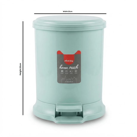 Plastic Pedal Dustbin - 33×25cm - Beige / Sage Green / Light Grey - Al Kabayel Discount CentrePlastic Pedal Dustbin - 33×25cm - Beige / Sage Green / Light GreyOrganizers & AccessoriesAKDCAl Kabayel Discount Centre