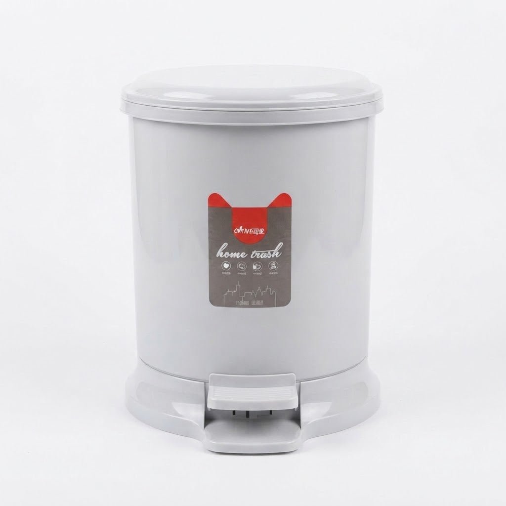 Plastic Pedal Dustbin - 33×25cm - Beige / Sage Green / Light Grey - Al Kabayel Discount CentrePlastic Pedal Dustbin - 33×25cm - Beige / Sage Green / Light GreyOrganizers & AccessoriesAKDCAl Kabayel Discount Centre