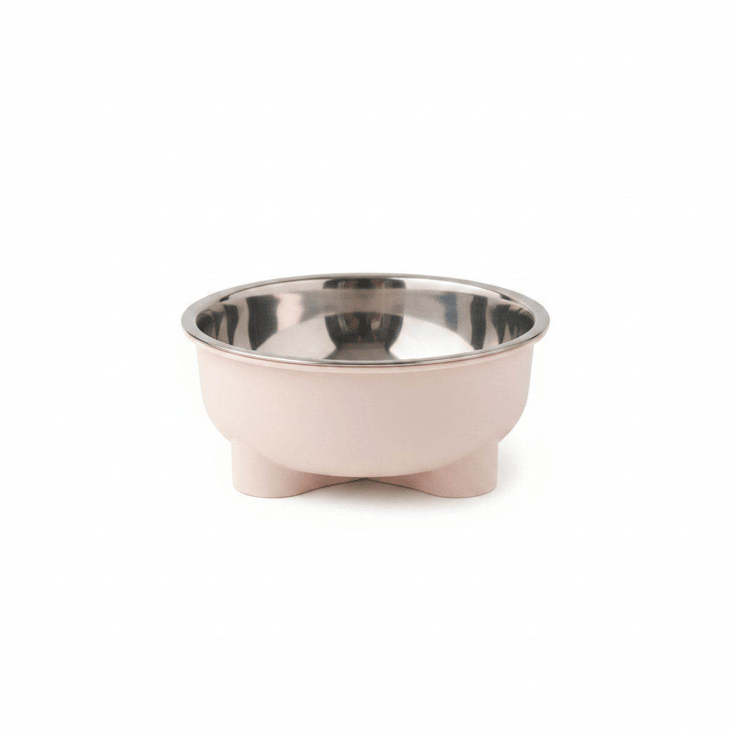 Plastic & Stainless Steel Pet Feeding Bowl – 15cm - Pink / Sage Green / Lavender - Al Kabayel Discount CentrePlastic & Stainless Steel Pet Feeding Bowl – 15cm - Pink / Sage Green / LavenderPet SuppliesAKDCAl Kabayel Discount Centre