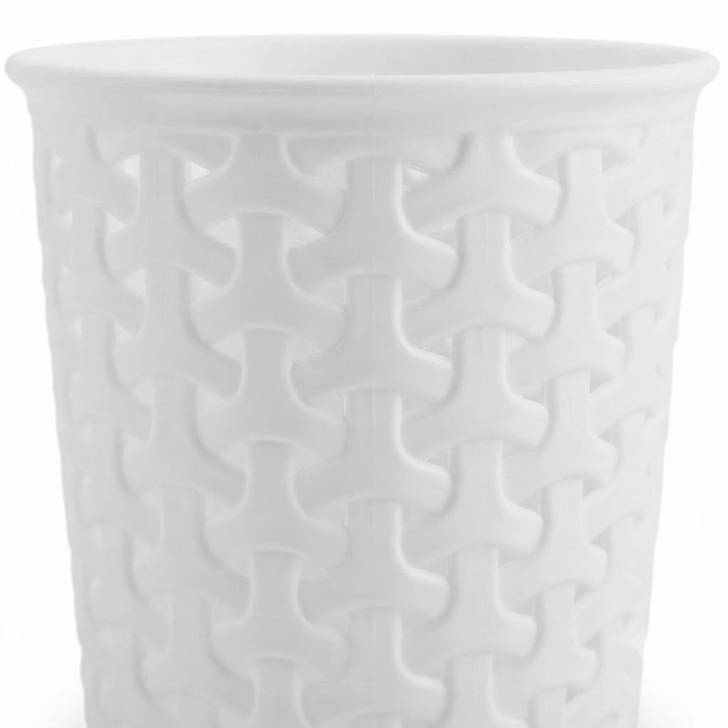 Plastic Woven-Pattern Multipurpose Holder - 10×10cm - White / Brown - Al Kabayel Discount CentrePlastic Woven-Pattern Multipurpose Holder - 10×10cm - White / BrownOrganizers & AccessoriesEXCLUSIVEAl Kabayel Discount Centre