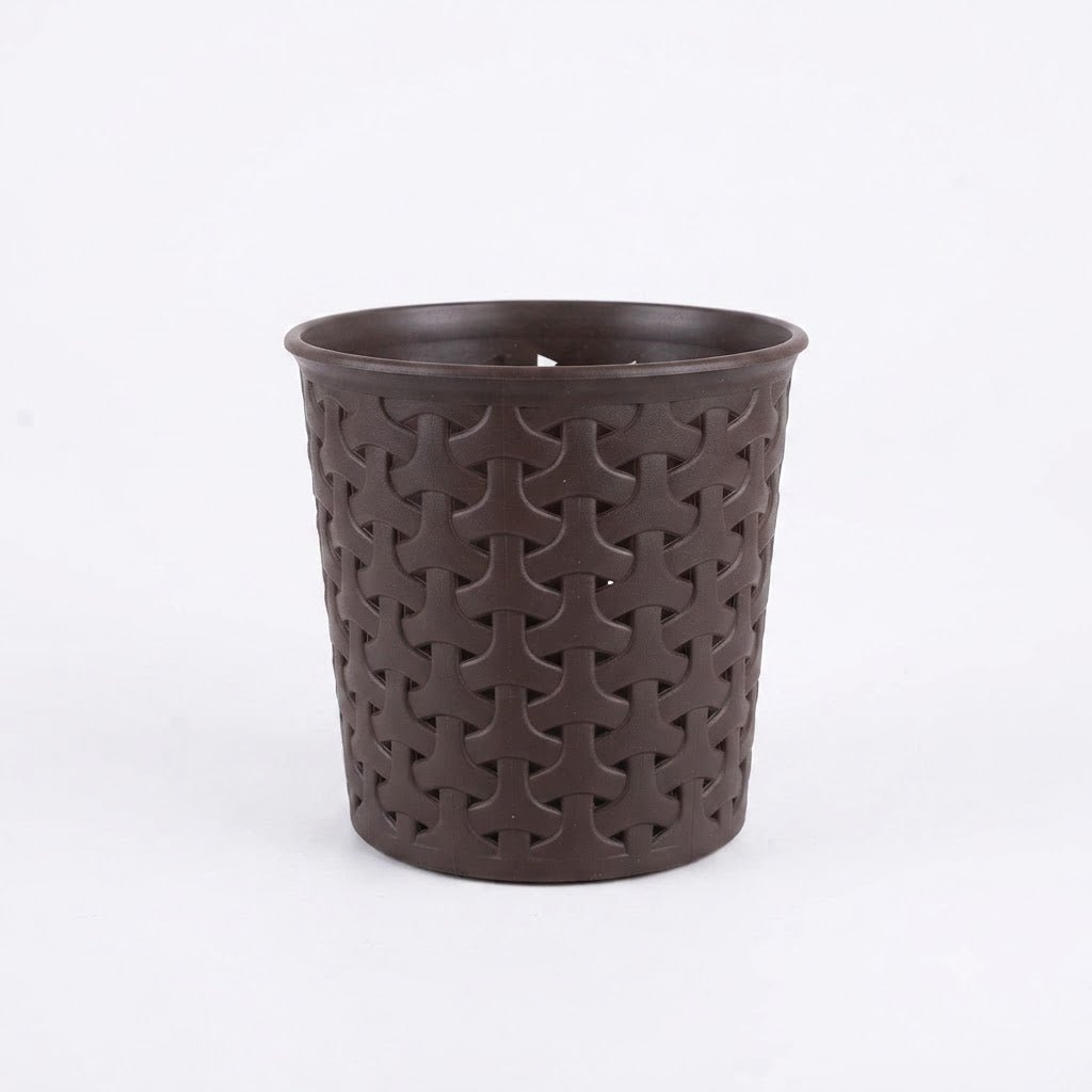 Plastic Woven-Pattern Multipurpose Holder - 10×10cm - White / Brown - Al Kabayel Discount CentrePlastic Woven-Pattern Multipurpose Holder - 10×10cm - White / BrownOrganizers & AccessoriesEXCLUSIVEAl Kabayel Discount Centre