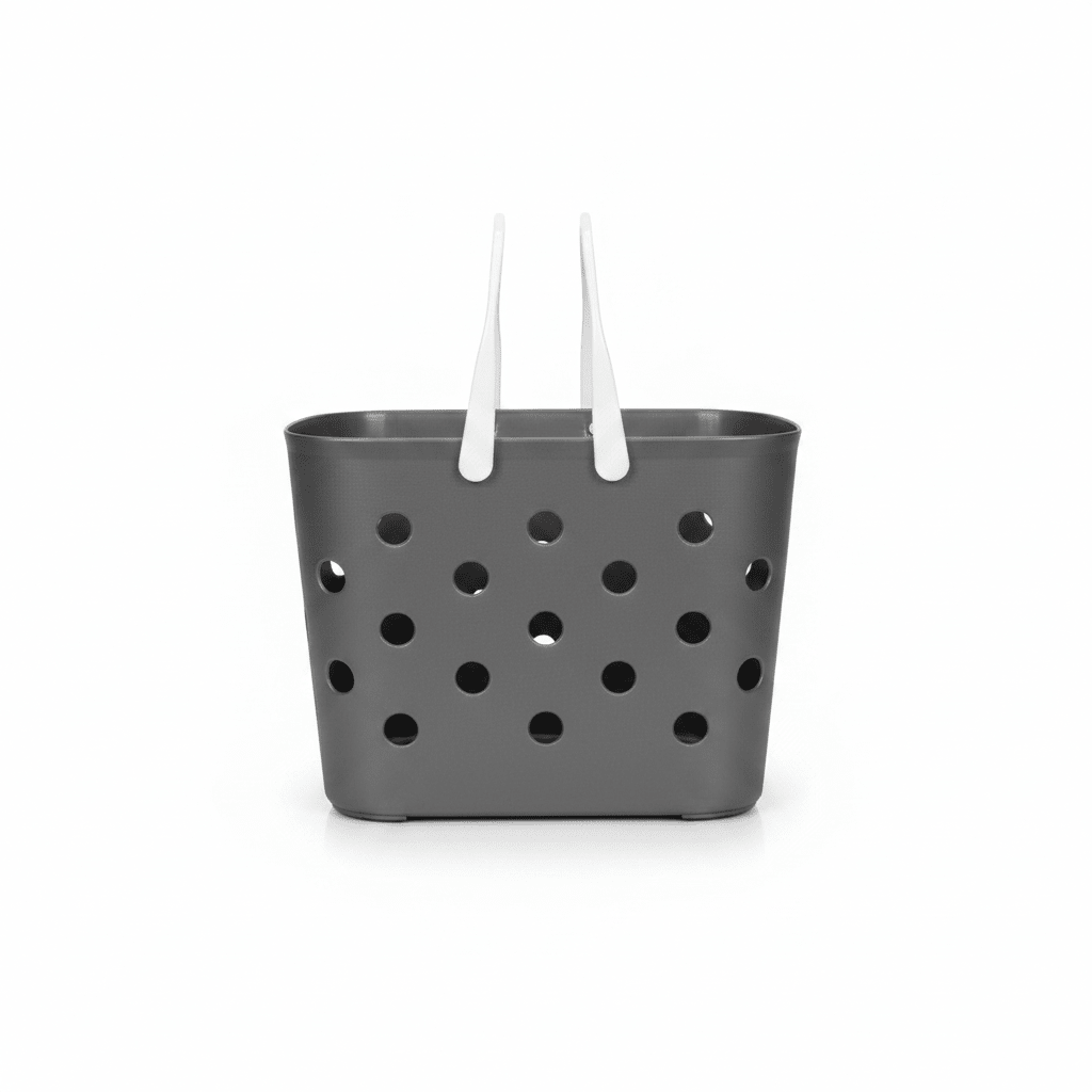 Polak Multipurpose Perforated Plastic Basket with Handle - 30×18 cm - Grey / White - Al Kabayel Discount CentrePolak Multipurpose Perforated Plastic Basket with Handle - 30×18 cm - Grey / WhiteOrganizers & AccessoriesPOLAKAl Kabayel Discount Centre