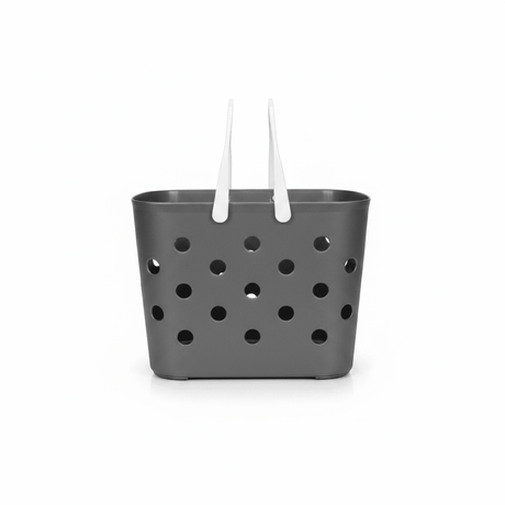 Polak Multipurpose Perforated Plastic Basket with Handle - 30×18 cm - Grey / White - Al Kabayel Discount CentrePolak Multipurpose Perforated Plastic Basket with Handle - 30×18 cm - Grey / WhiteOrganizers & AccessoriesPOLAKAl Kabayel Discount Centre