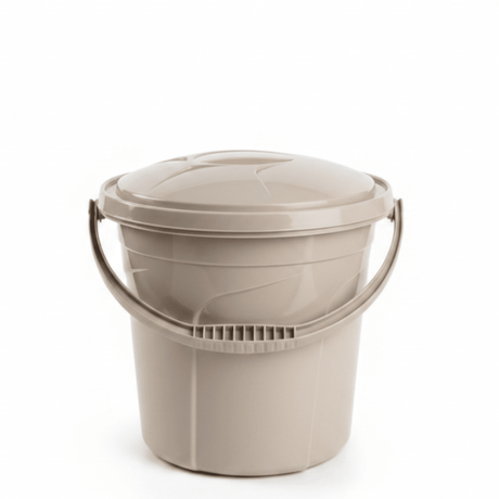 Polytime Plastic Bucket with Lid – 20 Litre - Beige / Grey / White - Al Kabayel Discount CentrePolytime Plastic Bucket with Lid – 20 Litre - Beige / Grey / WhiteBucketsPOLYTIMEAl Kabayel Discount Centre