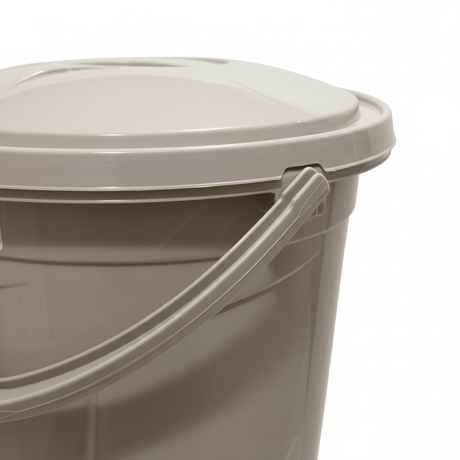 Polytime Plastic Bucket with Lid – 20 Litre - Beige / Grey / White - Al Kabayel Discount CentrePolytime Plastic Bucket with Lid – 20 Litre - Beige / Grey / WhiteBucketsPOLYTIMEAl Kabayel Discount Centre