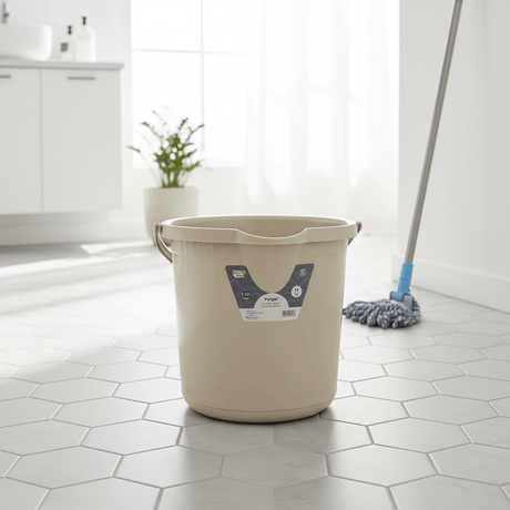 Polytime Purgat Plastic Cleaning Bucket - 14 Litre - Off White/ Beige / White - Al Kabayel Discount CentrePolytime Purgat Plastic Cleaning Bucket - 14 Litre - Off White/ Beige / WhiteBucketsPOLYTIMEAl Kabayel Discount Centre