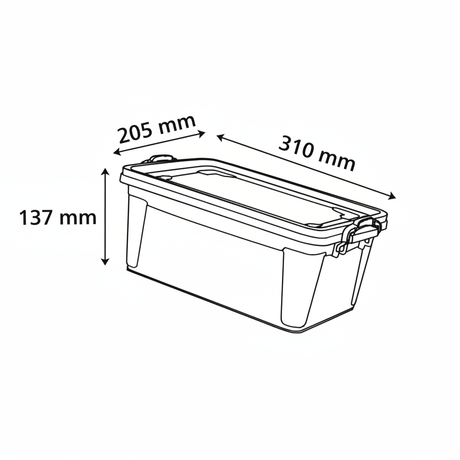 Polytime Rectangular Clear Storage Box with Lid – 5 Ltr | 310 × 205 × 137 mm - Al Kabayel Discount CentrePolytime Rectangular Clear Storage Box with Lid – 5 Ltr | 310 × 205 × 137 mmOrganizers & AccessoriesPOLYTIMEAl Kabayel Discount Centre