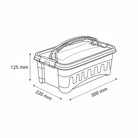 Polytime Rectangular Storage Box with Lid & Handle – 5 Ltr | 300×220×125 mm | Transparent - Al Kabayel Discount CentrePolytime Rectangular Storage Box with Lid & Handle – 5 Ltr | 300×220×125 mm | TransparentOrganizers & AccessoriesPOLYTIMEAl Kabayel Discount Centre