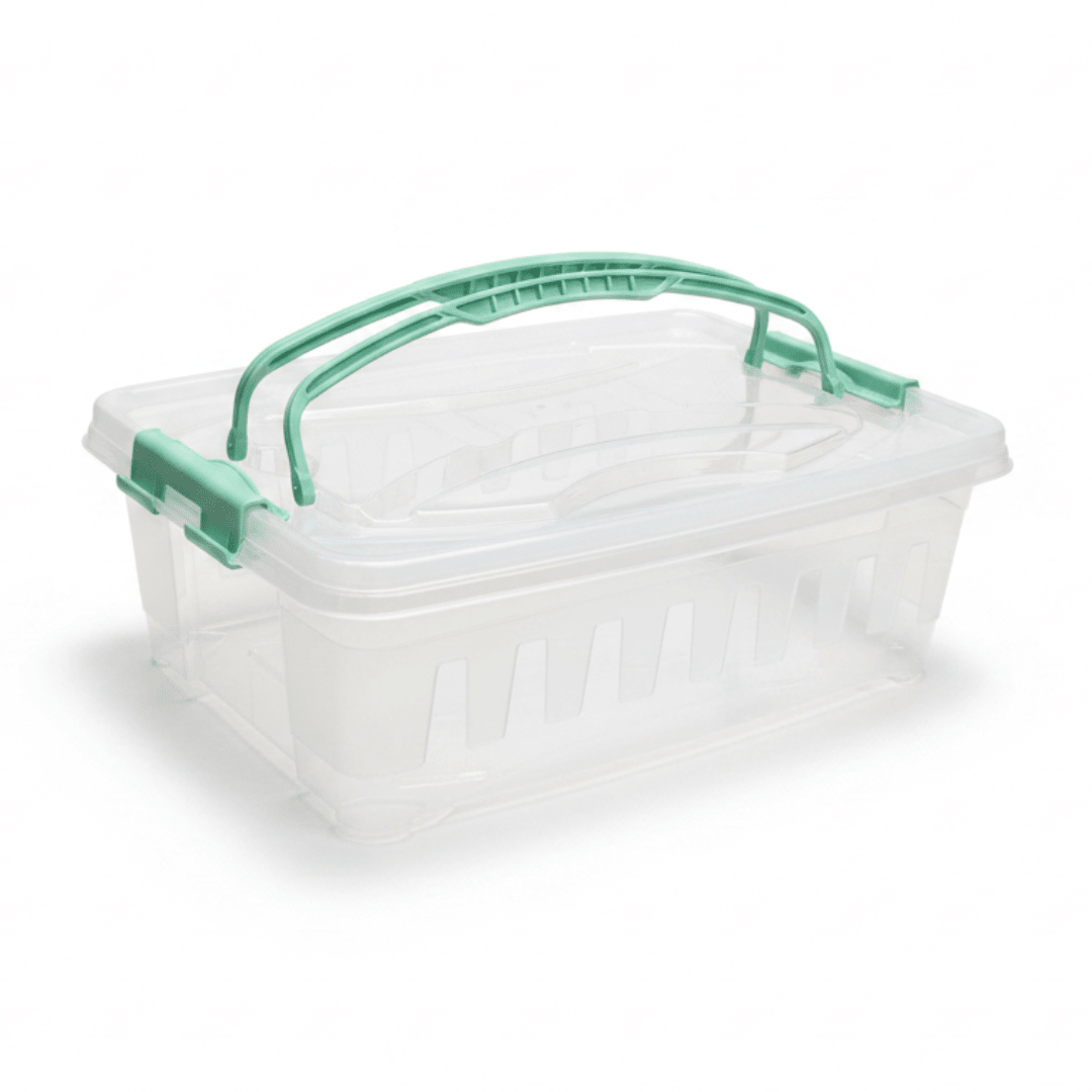 Polytime Rectangular Storage Box with Lid & Handle – 9 Ltr | 380×270×125 mm | Transparent - Al Kabayel Discount CentrePolytime Rectangular Storage Box with Lid & Handle – 9 Ltr | 380×270×125 mm | TransparentOrganizers & AccessoriesPOLYTIMEAl Kabayel Discount Centre
