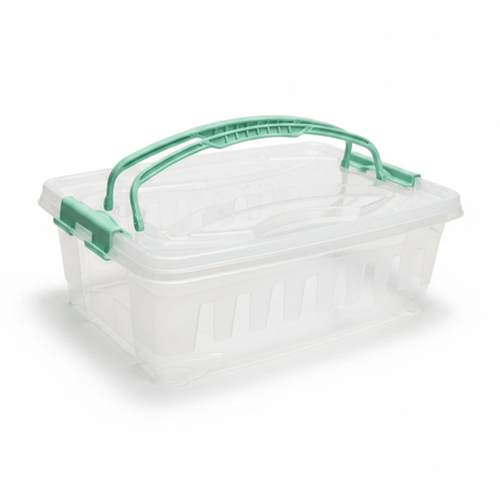 Polytime Rectangular Storage Box with Lid & Handle – 9 Ltr | 380×270×125 mm | Transparent - Al Kabayel Discount CentrePolytime Rectangular Storage Box with Lid & Handle – 9 Ltr | 380×270×125 mm | TransparentOrganizers & AccessoriesPOLYTIMEAl Kabayel Discount Centre