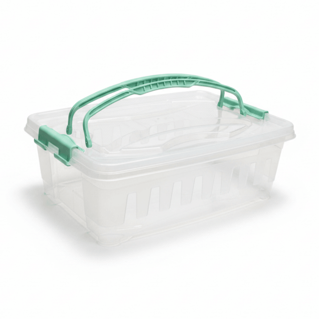 Polytime Rectangular Storage Box with Lid & Handle – 9 Ltr | 380×270×125 mm | Transparent - Al Kabayel Discount CentrePolytime Rectangular Storage Box with Lid & Handle – 9 Ltr | 380×270×125 mm | TransparentOrganizers & AccessoriesPOLYTIMEAl Kabayel Discount Centre
