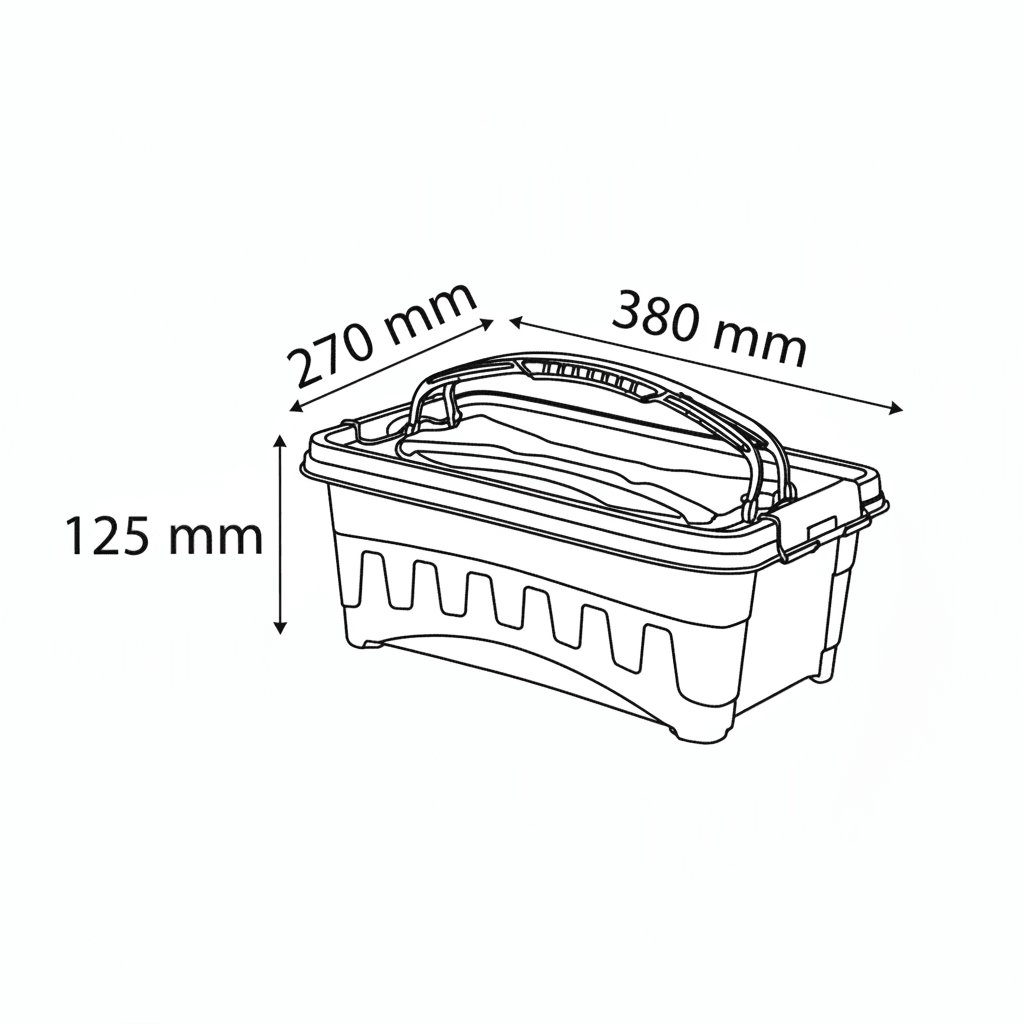 Polytime Rectangular Storage Box with Lid & Handle – 9 Ltr | 380×270×125 mm | Transparent - Al Kabayel Discount CentrePolytime Rectangular Storage Box with Lid & Handle – 9 Ltr | 380×270×125 mm | TransparentOrganizers & AccessoriesPOLYTIMEAl Kabayel Discount Centre