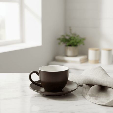 Porceletta Brown Ceramic Cup & Saucer Set — 230ml - Al Kabayel Discount CentrePorceletta Brown Ceramic Cup & Saucer Set — 230mlTea/Coffee SetsPORCELETTAAl Kabayel Discount Centre