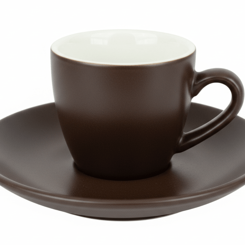 Porceletta Brown Ceramic Espresso Cup & Saucer Set - 80ml - Al Kabayel Discount CentrePorceletta Brown Ceramic Espresso Cup & Saucer Set - 80mlTea/Coffee SetsPORCELETTAAl Kabayel Discount Centre