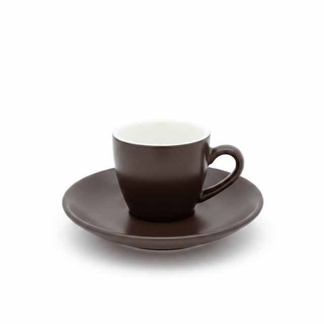 Porceletta Brown Ceramic Espresso Cup & Saucer Set - 80ml - Al Kabayel Discount CentrePorceletta Brown Ceramic Espresso Cup & Saucer Set - 80mlTea/Coffee SetsPORCELETTAAl Kabayel Discount Centre