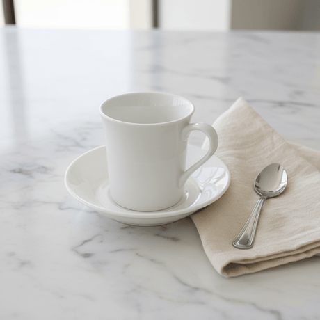 Porceletta White Ceramic Cup & Saucer Set – 200ml - Al Kabayel Discount CentrePorceletta White Ceramic Cup & Saucer Set – 200mlTea/Coffee SetsPORCELETTAAl Kabayel Discount Centre