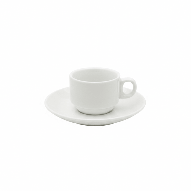Porceletta White Ceramic Cup & Saucer Set — 80ml - Al Kabayel Discount CentrePorceletta White Ceramic Cup & Saucer Set — 80mlTea/Coffee SetsPORCELETTAAl Kabayel Discount Centre