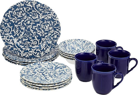 Porser 16Pcs Dinner Set | Porcelain Plates, Bowls, Mugs | Comfortable Handling | Perfect For Family Everyday Use, And Family Get - Together, Restaurant, Banquet And More. (Blue) - Al Kabayel Discount CentrePorser 16Pcs Dinner Set | Porcelain Plates, Bowls, Mugs | Comfortable Handling | Perfect For Family Everyday Use, And Family Get - Together, Restaurant, Banquet And More. (Blue)Dinnerware SetsPROSERAl Kabayel Discount Centre
