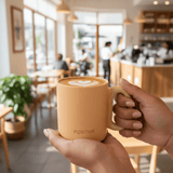 POSITIVE Matte Peach Ceramic Mug | 300ml | Yellow Handle - Al Kabayel Discount CentrePOSITIVE Matte Peach Ceramic Mug | 300ml | Yellow HandleMugsAKDCAl Kabayel Discount Centre