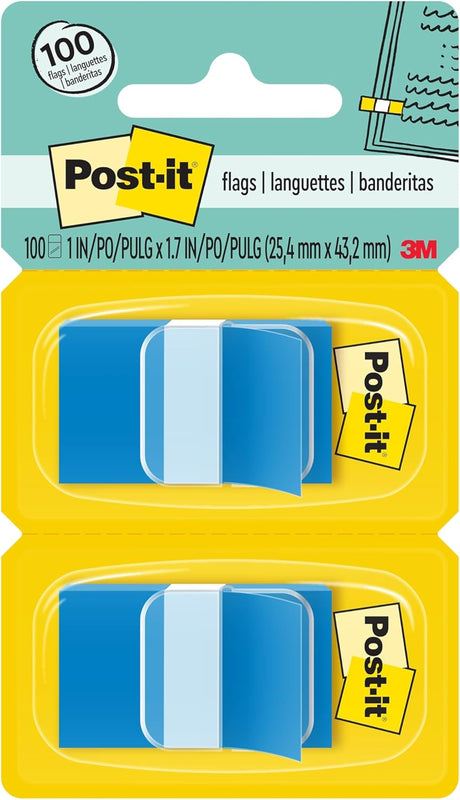 Post - it Flags, 50/Dispenser, 2 Dispensers/Pack, 1 in Wide, Bright Blue (680 - BB2) - Al Kabayel Discount CentrePost - it Flags, 50/Dispenser, 2 Dispensers/Pack, 1 in Wide, Bright Blue (680 - BB2)Notepads & Legal Pads3MAl Kabayel Discount Centre