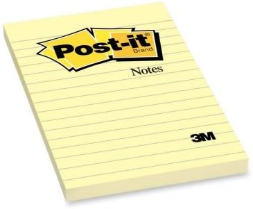 Post - it Notes Canary Yellow Lined 660 4 x 6 inch (101 x 152 mm), 100 sheets/pad | Yellow Color | Sticky Notes | For Note Taking, To Do Lists and Reminders | Clean Removal | No damage | Recyclable - Al Kabayel Discount CentrePost - it Notes Canary Yellow Lined 660 4 x 6 inch (101 x 152 mm), 100 sheets/pad | Yellow Color | Sticky Notes | For Note Taking, To Do Lists and Reminders | Clean Removal | No damage | RecyclableNotepads & Legal Pads3MAl Kabayel Discount Centre