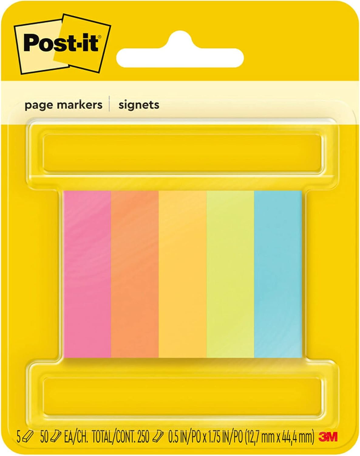 Post - it Page Markers 0.5 x 1.75 in (12.7 x 44.4 mm) Assorted colors, 5 colors/pack | Mark, Highlight, Color Code | No damage | Page Markers | Book Tabs | Small Sticky Notes - Al Kabayel Discount CentrePost - it Page Markers 0.5 x 1.75 in (12.7 x 44.4 mm) Assorted colors, 5 colors/pack | Mark, Highlight, Color Code | No damage | Page Markers | Book Tabs | Small Sticky NotesNotepads & Legal Pads3MAl Kabayel Discount Centre