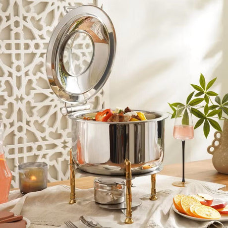 PRADEEP Classic Chafing Dish 4000ml Silver/Gold - Al Kabayel Discount CentrePRADEEP Classic Chafing Dish 4000ml Silver/GoldCasseroles & Stock PotsAl Kabayel Discount CentreAl Kabayel Discount Centre