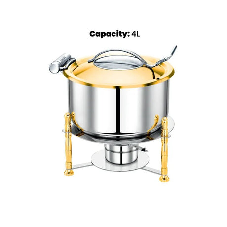 PRADEEP Classic Chafing Dish 4000ml Silver/Gold - Al Kabayel Discount CentrePRADEEP Classic Chafing Dish 4000ml Silver/GoldCasseroles & Stock PotsAl Kabayel Discount CentreAl Kabayel Discount Centre