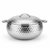 Pradeep Shahla Silver Stainless Steel Hotpot | Hammered Diamond-Texture Insulated Casserole Dish with Lid & Handles | - Al Kabayel Discount CentrePradeep Shahla Silver Stainless Steel Hotpot | Hammered Diamond-Texture Insulated Casserole Dish with Lid & Handles |CasserolesPRADEEPAl Kabayel Discount Centre