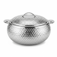 Pradeep Shahla Silver Stainless Steel Hotpot | Hammered Diamond-Texture Insulated Casserole Dish with Lid & Handles | - Al Kabayel Discount CentrePradeep Shahla Silver Stainless Steel Hotpot | Hammered Diamond-Texture Insulated Casserole Dish with Lid & Handles |CasserolesPRADEEPAl Kabayel Discount Centre