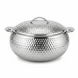 Pradeep Shahla Silver Stainless Steel Hotpot | Hammered Diamond-Texture Insulated Casserole Dish with Lid & Handles | - Al Kabayel Discount CentrePradeep Shahla Silver Stainless Steel Hotpot | Hammered Diamond-Texture Insulated Casserole Dish with Lid & Handles |CasserolesPRADEEPAl Kabayel Discount Centre