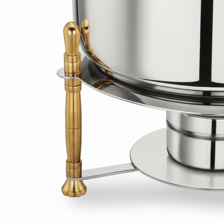 Pradeep Silver & Gold Classic Chafer Round Stainless Steel Chafing Dish - 10 Litres - Al Kabayel Discount CentrePradeep Silver & Gold Classic Chafer Round Stainless Steel Chafing Dish - 10 LitresWarmersPRADEEPAl Kabayel Discount Centre
