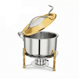 Pradeep Silver & Gold Classic Chafer Round Stainless Steel Chafing Dish - 5000ml - Al Kabayel Discount CentrePradeep Silver & Gold Classic Chafer Round Stainless Steel Chafing Dish - 5000mlWarmersPRADEEPAl Kabayel Discount Centre