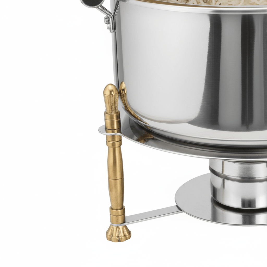 Pradeep Silver & Gold Classic Chafer Round Stainless Steel Chafing Dish - 7000ml - Al Kabayel Discount CentrePradeep Silver & Gold Classic Chafer Round Stainless Steel Chafing Dish - 7000mlWarmersPRADEEPAl Kabayel Discount Centre
