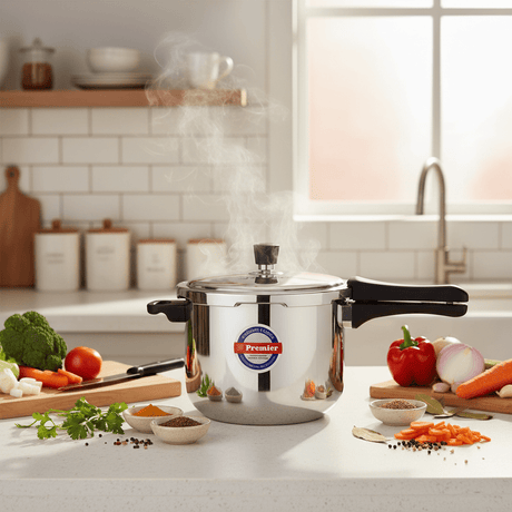 Premier 3L Stainless Steel Triply Pressure Cooker – Compact Size - Al Kabayel Discount CentrePremier 3L Stainless Steel Triply Pressure Cooker – Compact SizePressure CookersPREMIERAl Kabayel Discount Centre