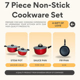 Premier 7pcs Non - Stick Cookware Set Includes 24cm Stew Pot with Lid - 1pc, 18cm Stew Pot with Lid - 1pc, 16cm Sauce Pan with Lid - 1pc, 24cm Frypan - 1pc - Al Kabayel Discount CentrePremier 7pcs Non - Stick Cookware Set Includes 24cm Stew Pot with Lid - 1pc, 18cm Stew Pot with Lid - 1pc, 16cm Sauce Pan with Lid - 1pc, 24cm Frypan - 1pcCookware SetPREMIERAl Kabayel Discount Centre
