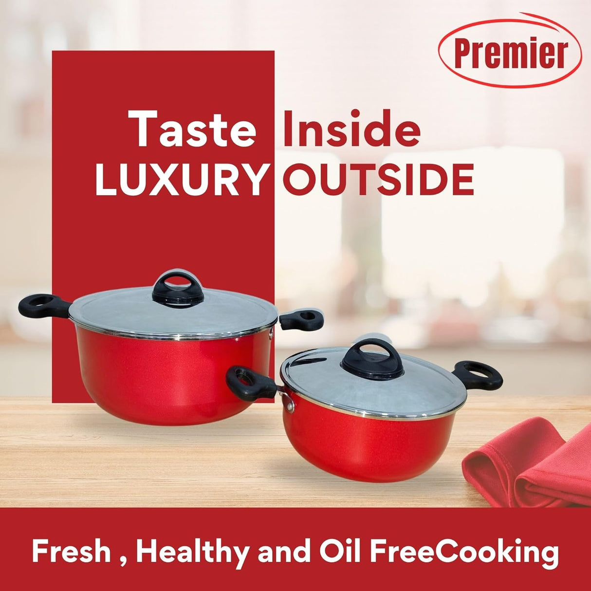 Premier 7pcs Non - Stick Cookware Set Includes 24cm Stew Pot with Lid - 1pc, 18cm Stew Pot with Lid - 1pc, 16cm Sauce Pan with Lid - 1pc, 24cm Frypan - 1pc - Al Kabayel Discount CentrePremier 7pcs Non - Stick Cookware Set Includes 24cm Stew Pot with Lid - 1pc, 18cm Stew Pot with Lid - 1pc, 16cm Sauce Pan with Lid - 1pc, 24cm Frypan - 1pcCookware SetPREMIERAl Kabayel Discount Centre