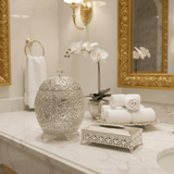 Premium Acrylic Dustbin with Silver Metal Base and Matching Tissue Box Set – Modern Bathroom & Office Use – 36 × 21 cm & 26 × 13 cm - Al Kabayel Discount CentrePremium Acrylic Dustbin with Silver Metal Base and Matching Tissue Box Set – Modern Bathroom & Office Use – 36 × 21 cm & 26 × 13 cmOrganizers & AccessoriesAKDCAl Kabayel Discount Centre