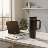 Premium Black Stainless Steel Vacuum Insulated Bottle with Handle – 26 cm - Al Kabayel Discount CentrePremium Black Stainless Steel Vacuum Insulated Bottle with Handle – 26 cmWater BottlesAKDCAl Kabayel Discount Centre