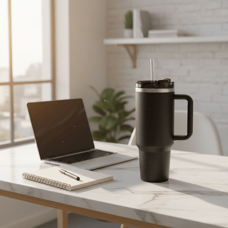 Premium Black Stainless Steel Vacuum Insulated Bottle with Handle – 26 cm - Al Kabayel Discount CentrePremium Black Stainless Steel Vacuum Insulated Bottle with Handle – 26 cmWater BottlesAKDCAl Kabayel Discount Centre