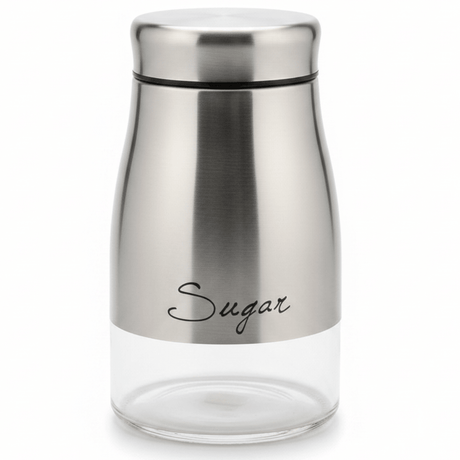 Premium Brushed Stainless Steel & Glass Storage Canister — 1 Litre - Al Kabayel Discount CentrePremium Brushed Stainless Steel & Glass Storage Canister — 1 LitreJars & Food SaversAKDCAl Kabayel Discount Centre