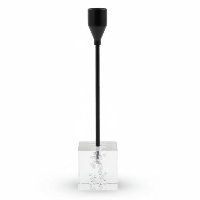 Premium Crystal & Black Metal Candle Holder Stand for Sophisticated Home Décor – 23cm - Al Kabayel Discount CentrePremium Crystal & Black Metal Candle Holder Stand for Sophisticated Home Décor – 23cmHome Décor AccentsAKDCAl Kabayel Discount Centre